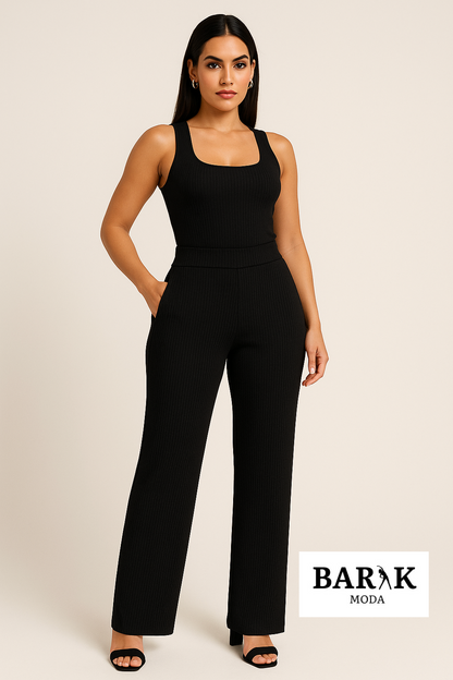 Colección de temporada Pantalón bota recta con bolsillos