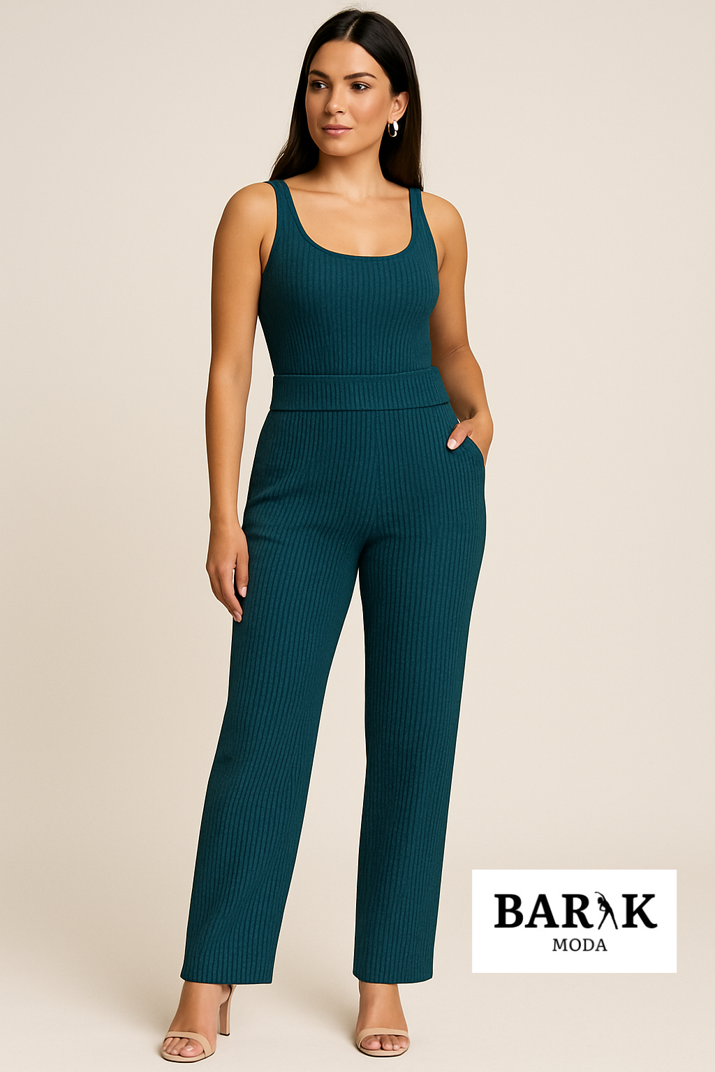 Colección de temporada Pantalón bota recta con bolsillos