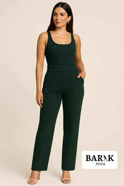 Colección de temporada Pantalón bota recta con bolsillos