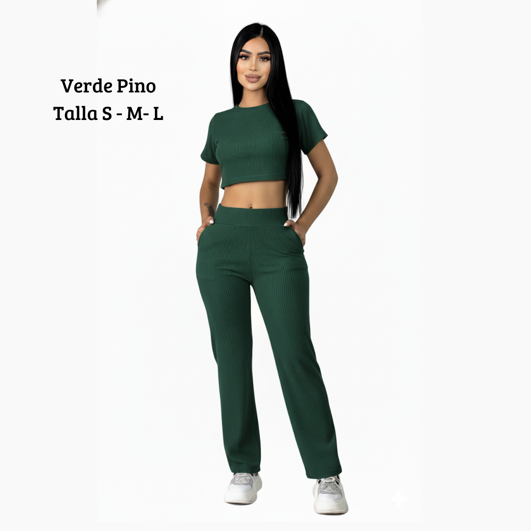 Colección de temporada Pantalón bota recta con bolsillos
