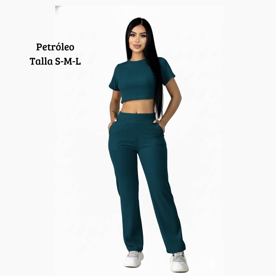 Colección de temporada Pantalón bota recta con bolsillos
