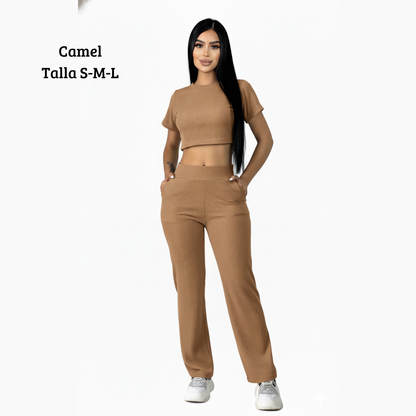 Colección de temporada Pantalón bota recta con bolsillos
